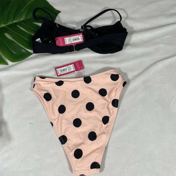 NWT Xhilaration Shirred Bikini Top ( Small ) Cheeky High Waist Bottom ( XS ) - Picture 6 of 12